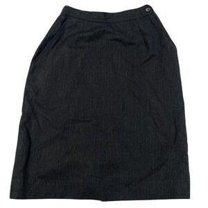 Vintage Evan-Picone Black Pinstripe High Rise Pencil Skirt – Size 24" Waist